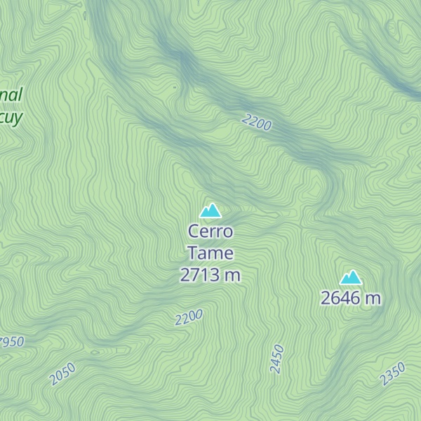 Map of Cerro Tame