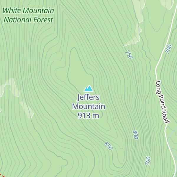 Map of Jeffers Mountain