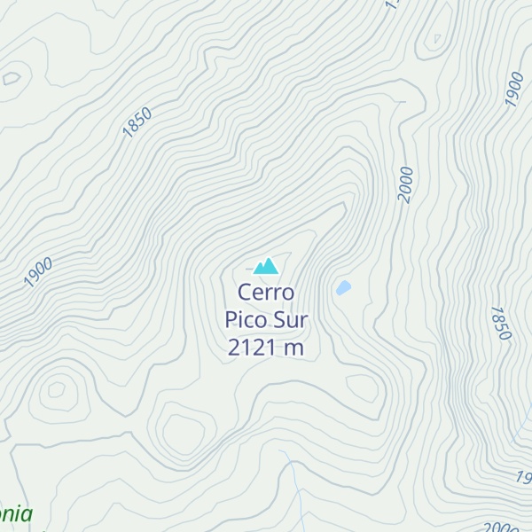 Map of Cerro Pico Sur