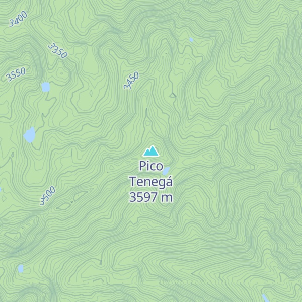 Map of Pico Tenegá
