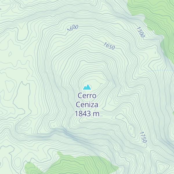 Map of Cerro Ceniza