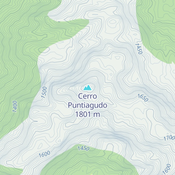 Map of Cerro Puntiagudo