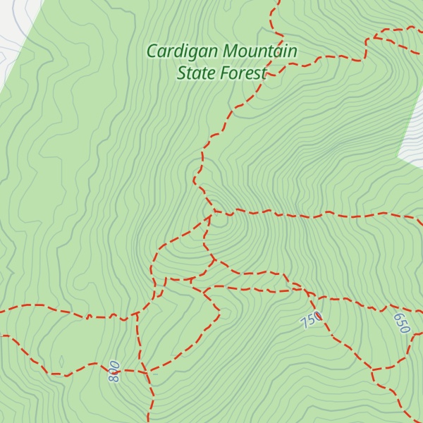 Map of Mount Cardigan