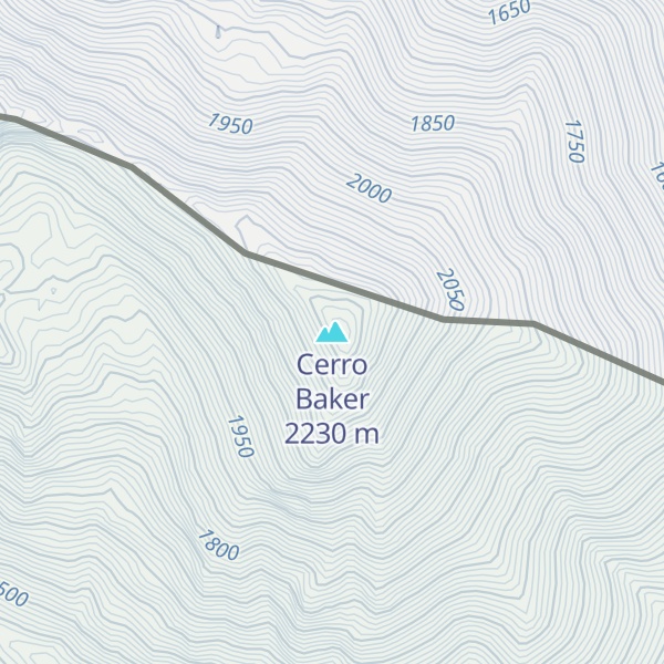 Map of Cerro Baker