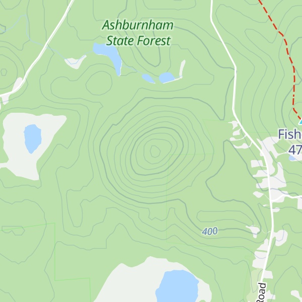 Map of Little Watatic Mountain
