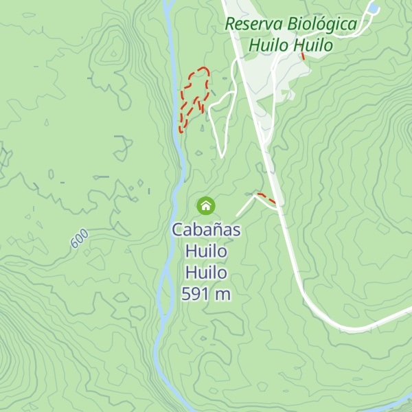 Map of Cabañas Huilo Huilo