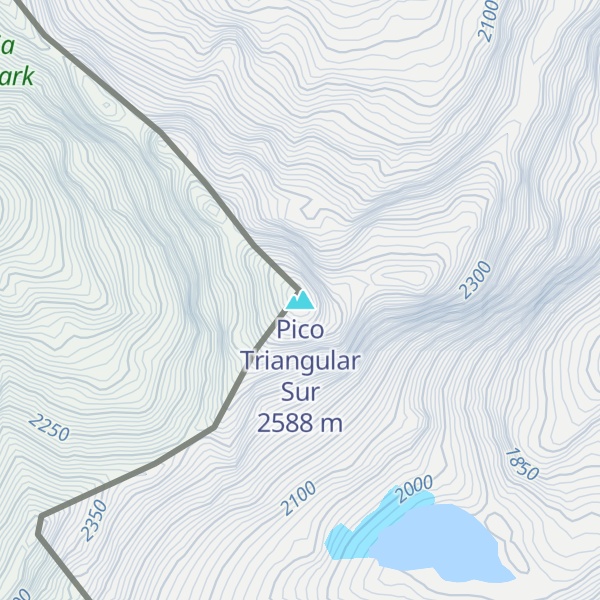 Map of Pico Triangular Sur