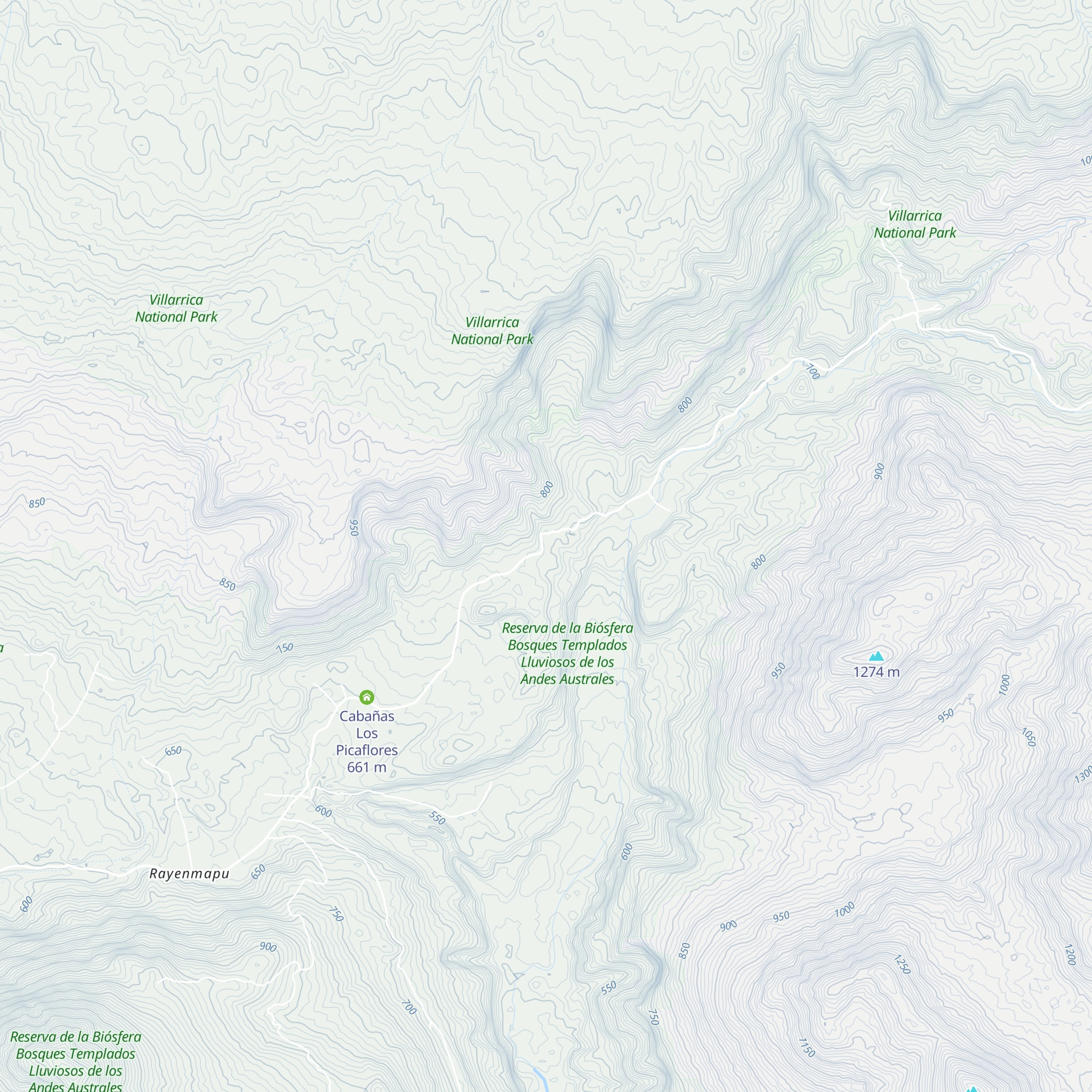 Cabañas Eluney map