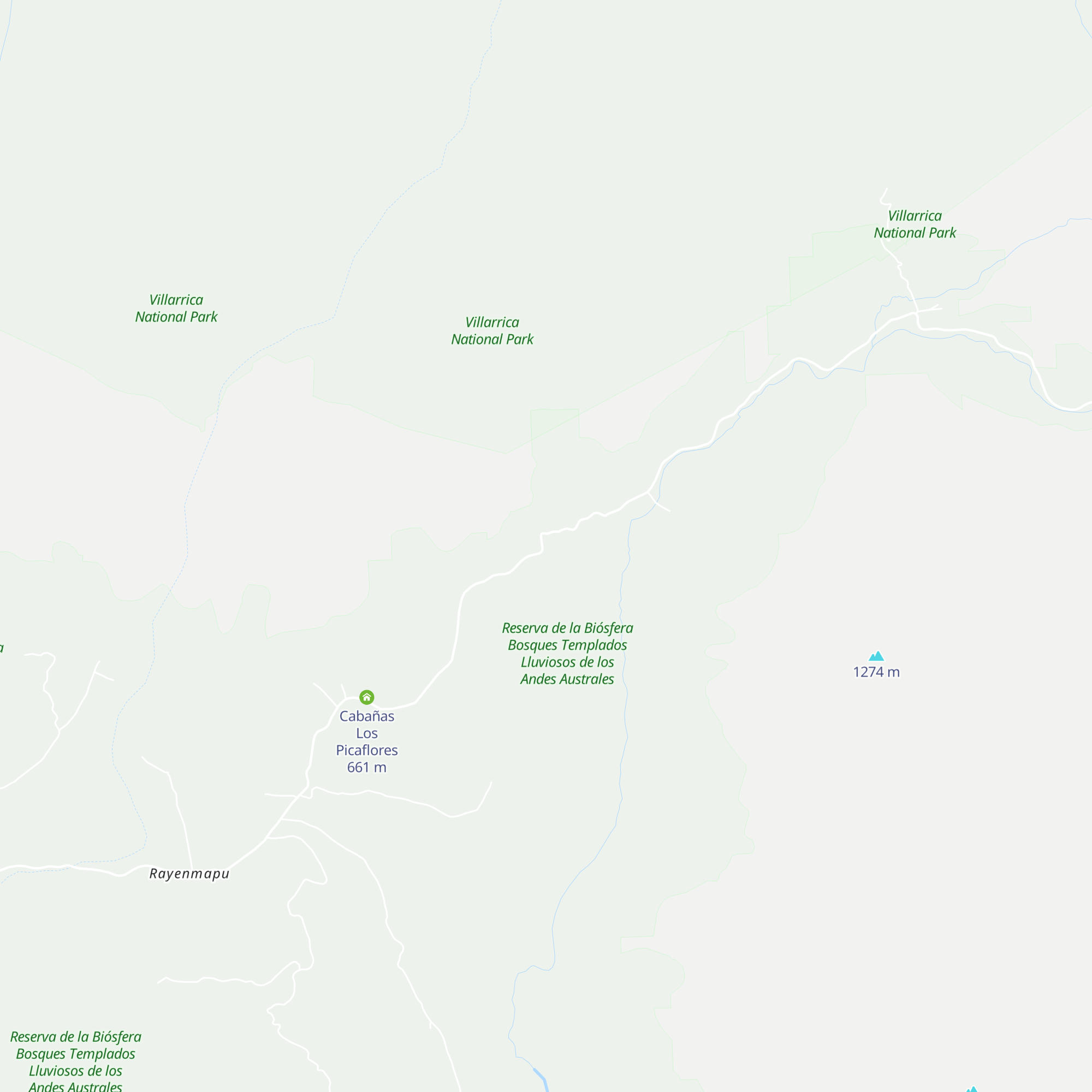 Cabañas Eluney map
