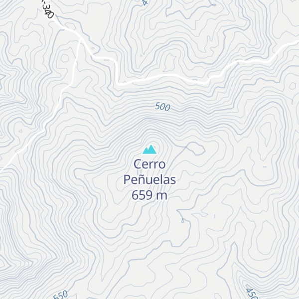 Map of Cerro Peñuelas