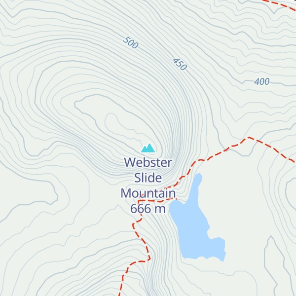 Map of Webster Slide Mountain
