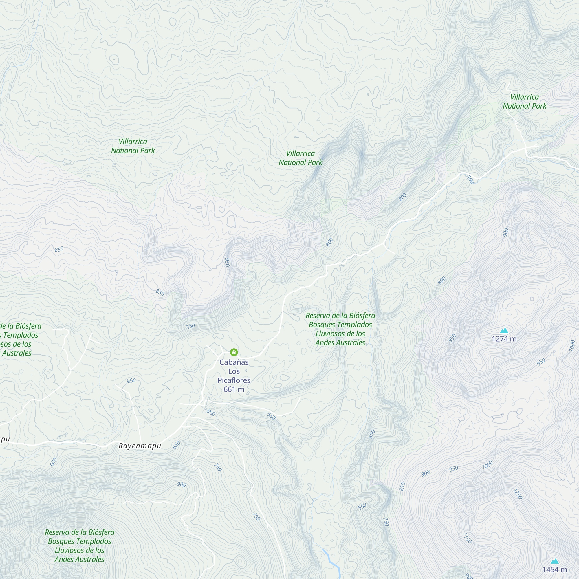 Cabañas Tañi Ruka map