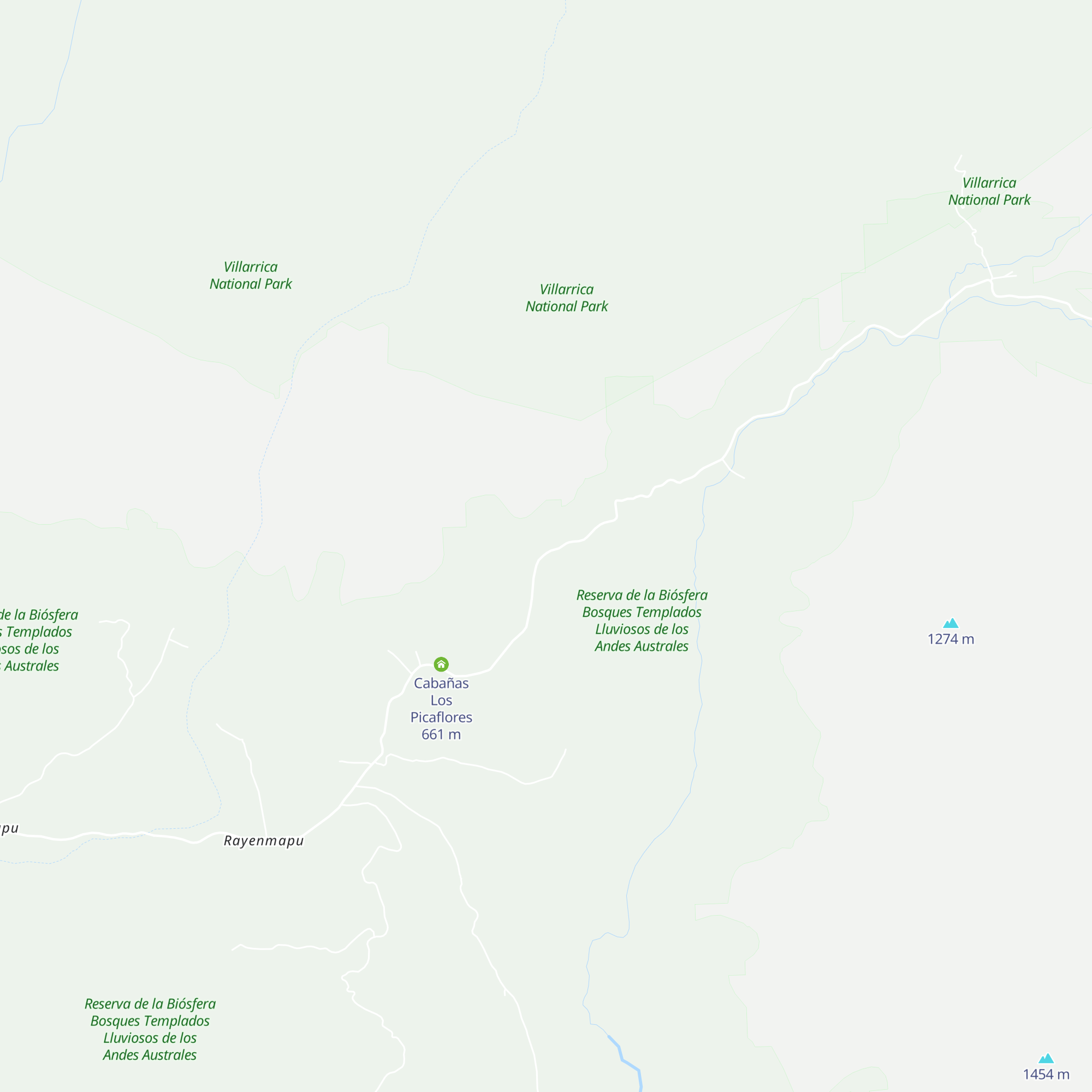 Cabañas Tañi Ruka map