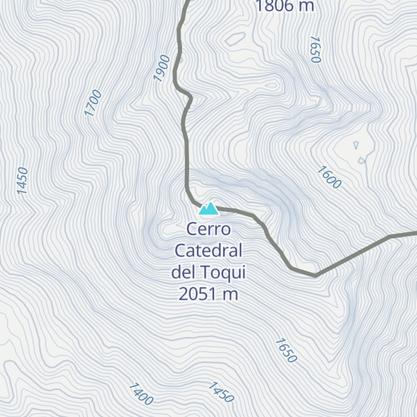 Map of Cerro Catedral del Toqui