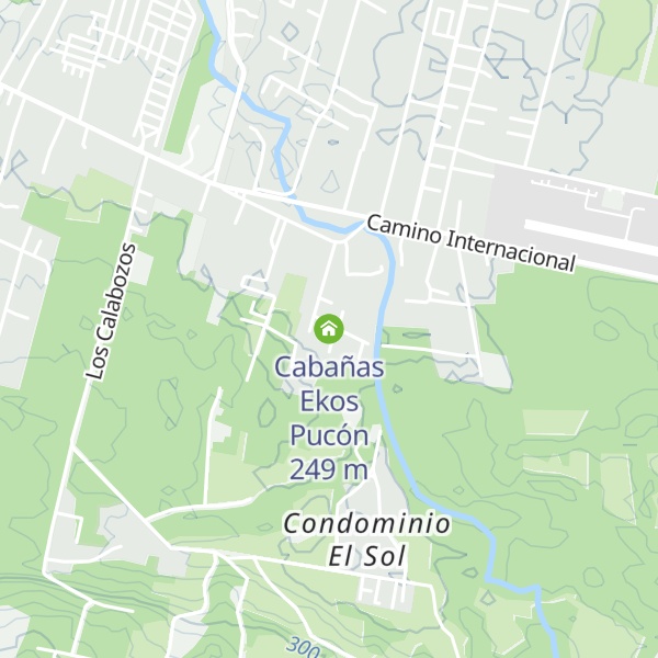 Map of Cabañas Ekos Pucón