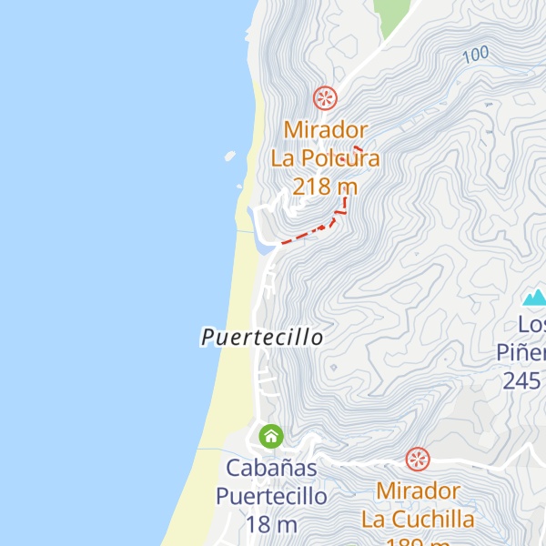 Map of Cabañas El Secreto