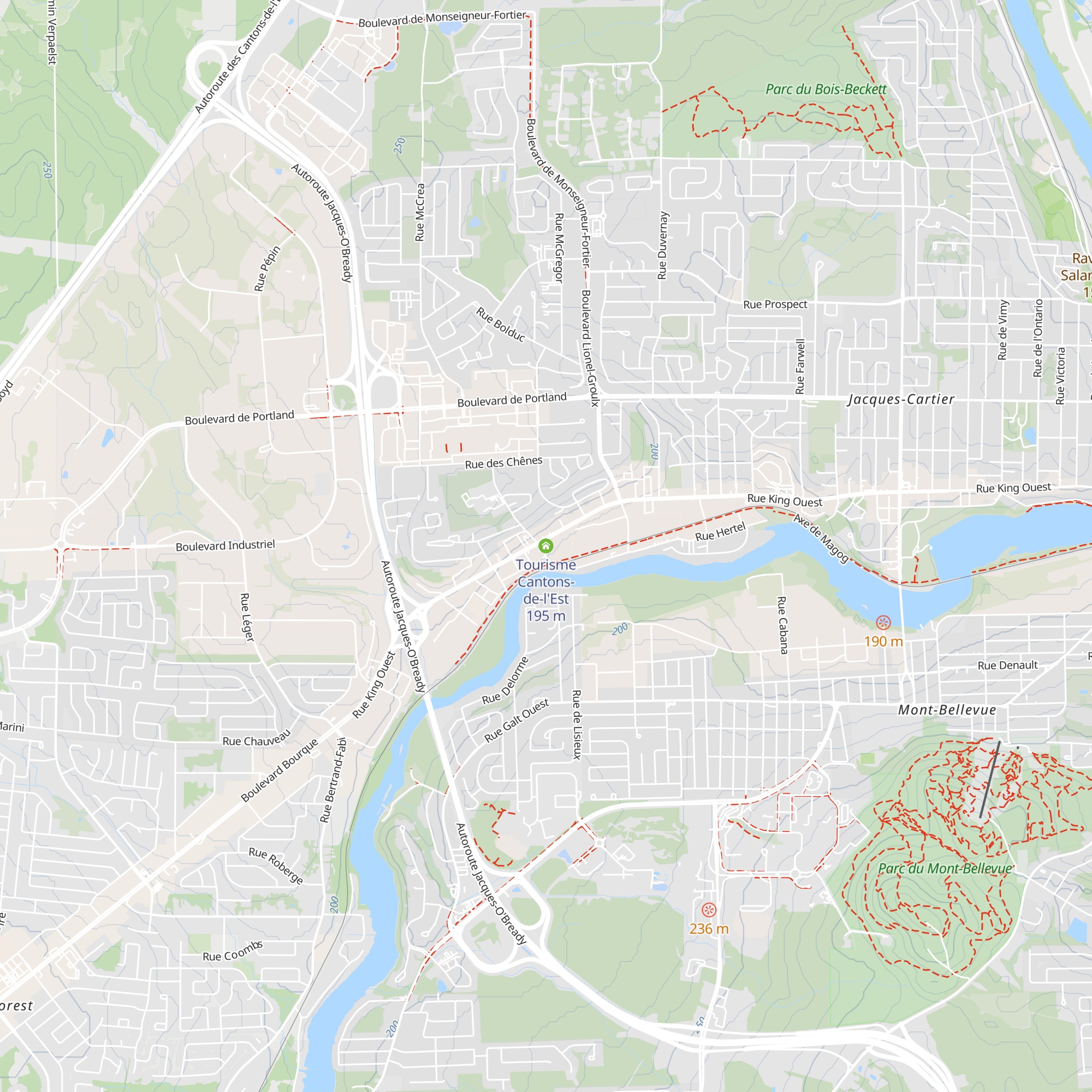 Tourisme Cantons-de-l'Est map