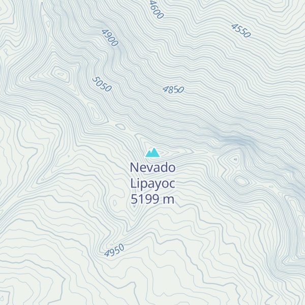 Map of Nevado Lipayoc