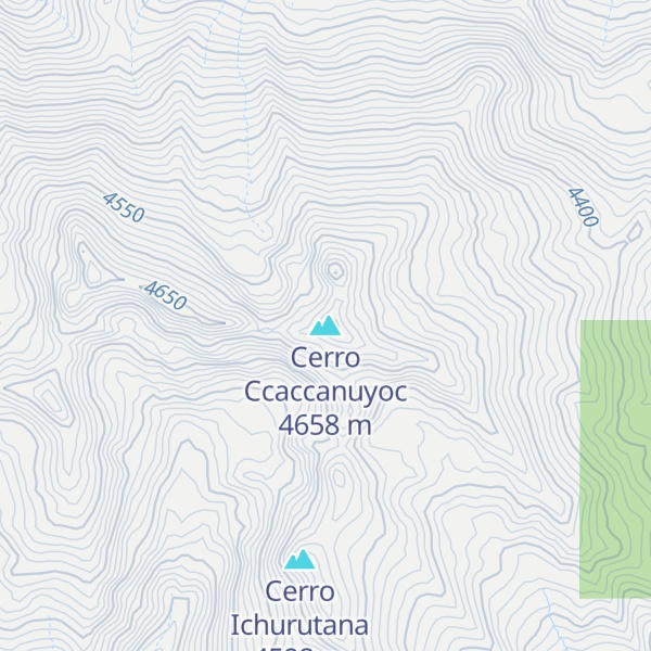 Map of Cerro Ccaccanuyoc