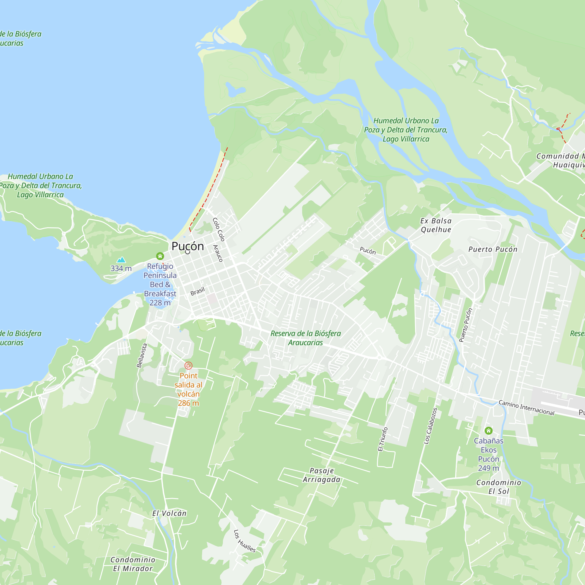 Cabañas Leo map