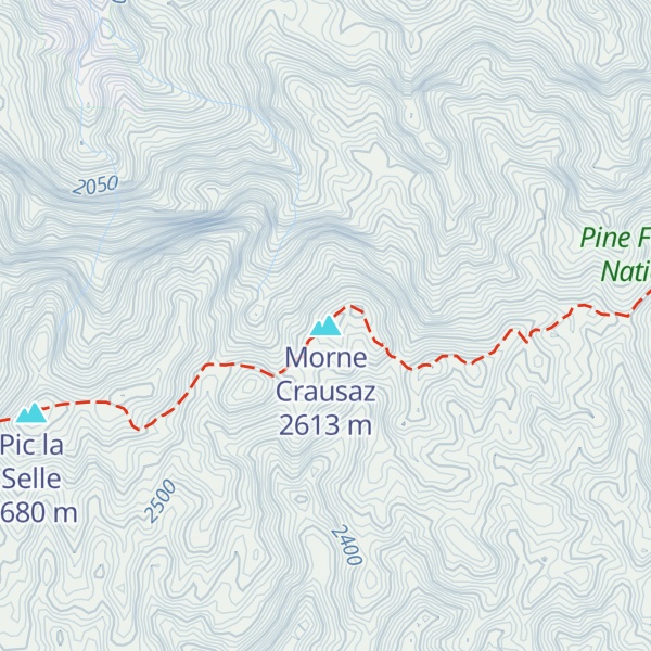 Map of Morne Crausaz