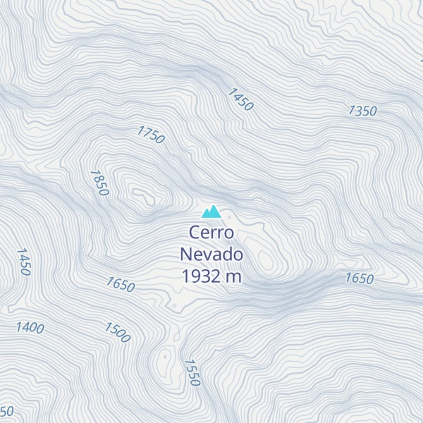 Map of Cerro Nevado