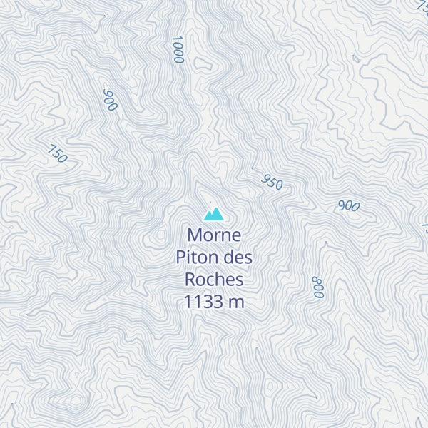 Map of Morne Piton des Roches