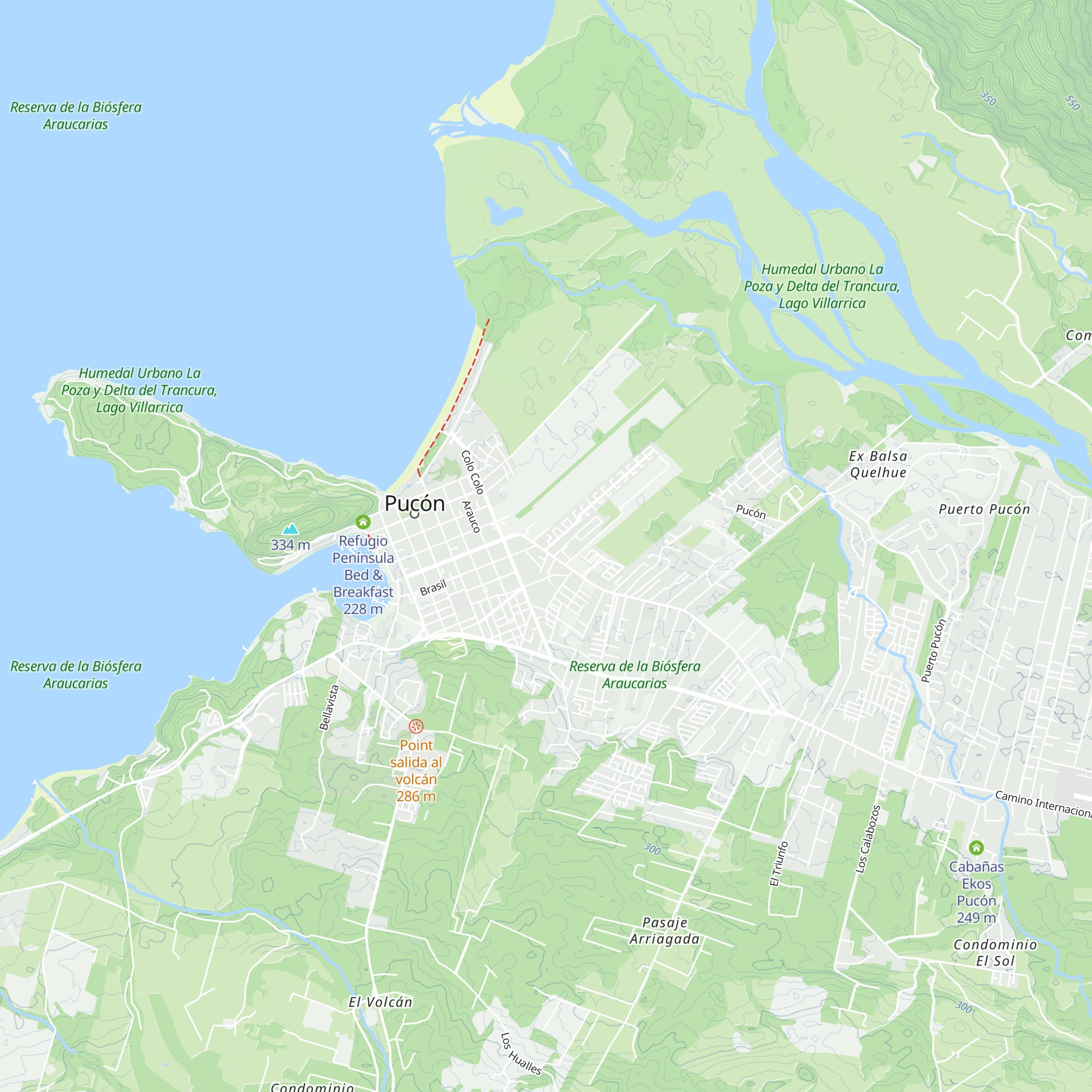 Cabañas Paimun map
