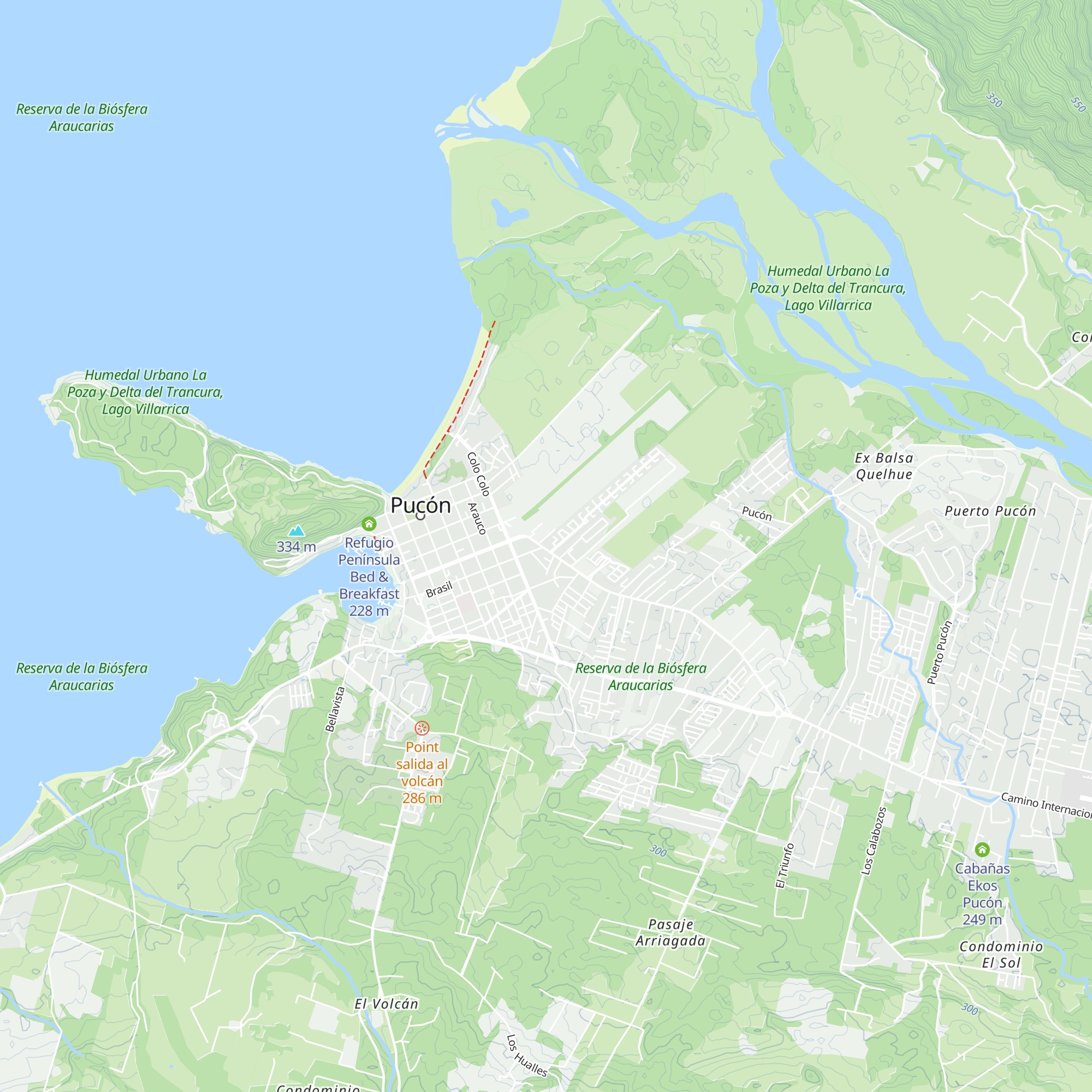 Cabañas Antupillan map