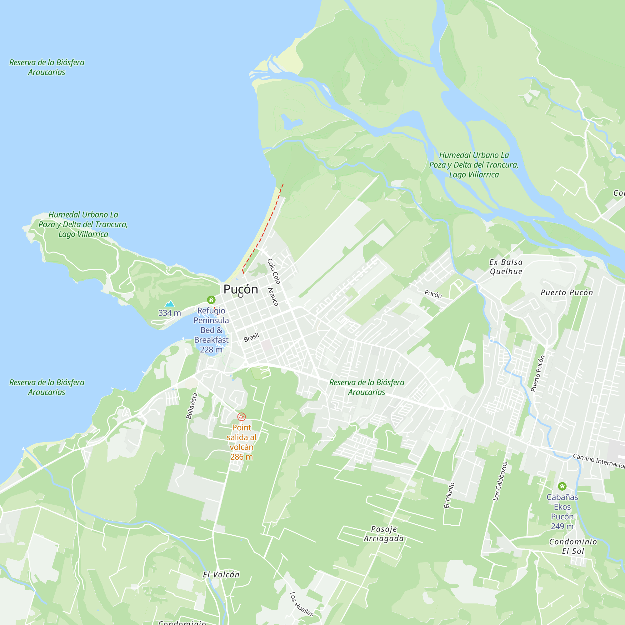 Cabañas Antupillan map
