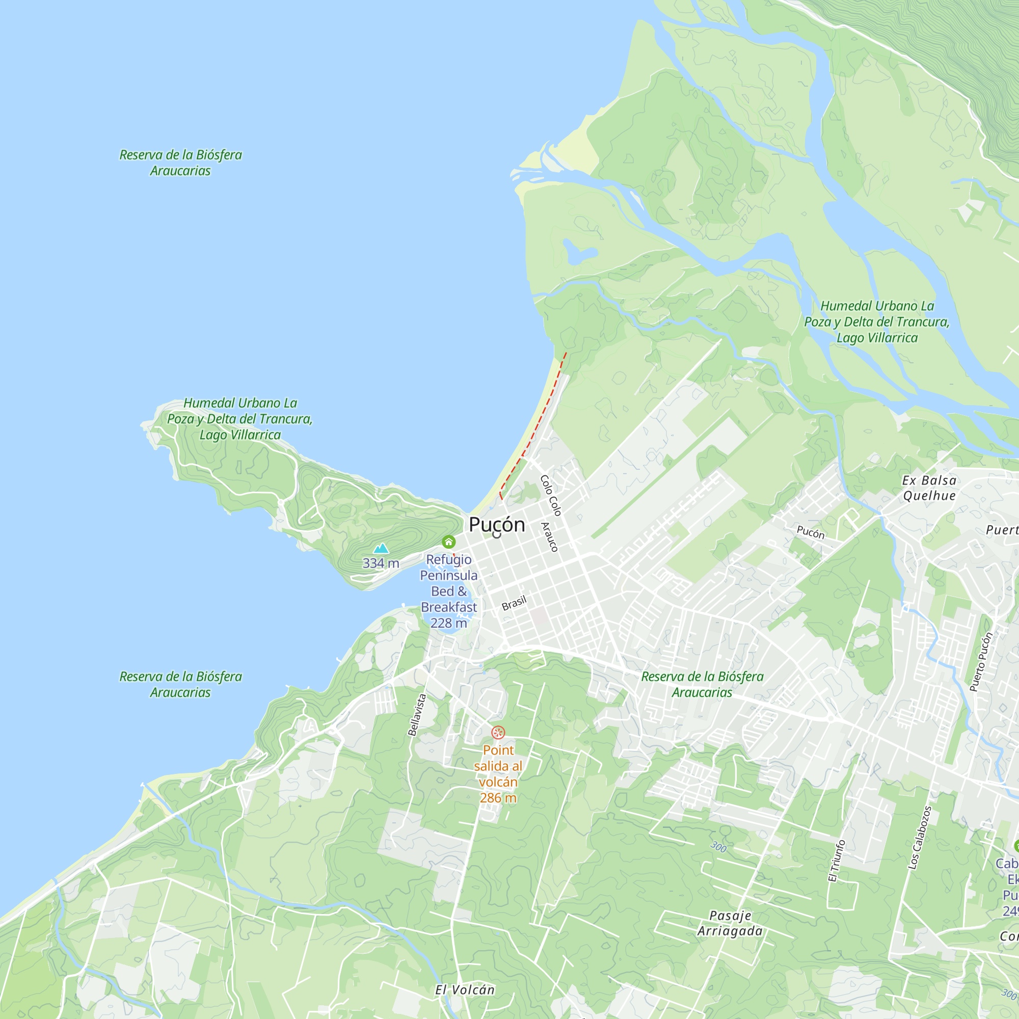 Cabañas Los Tilos map