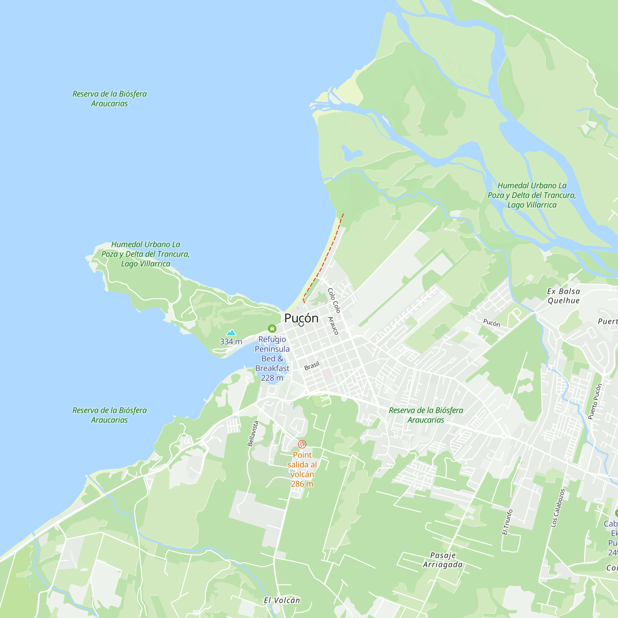 Cabañas Los Tilos map