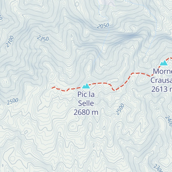Map of Pic la Selle