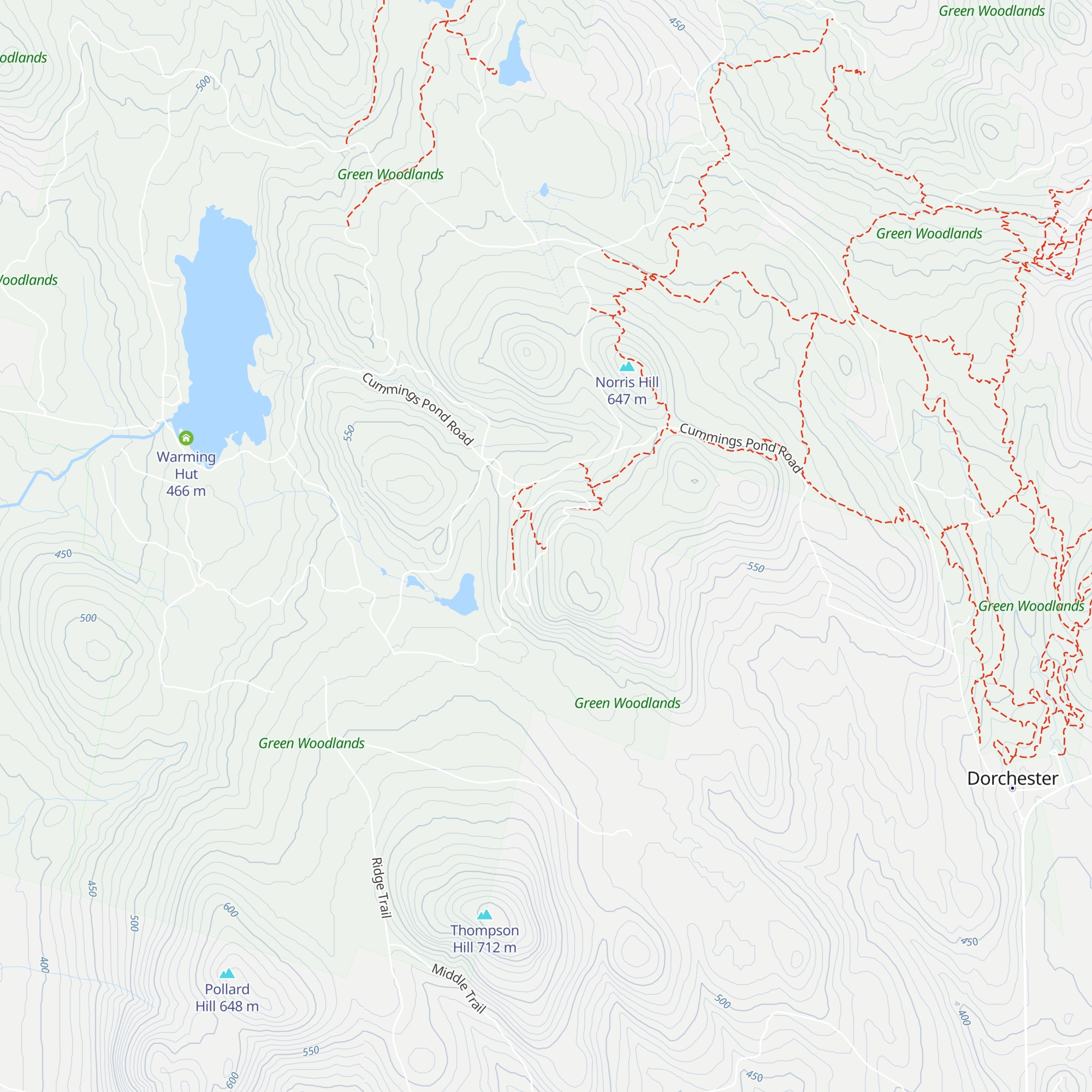 Mudgetts Warming Hut map
