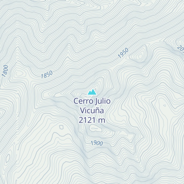 Map of Cerro Julio Vicuña