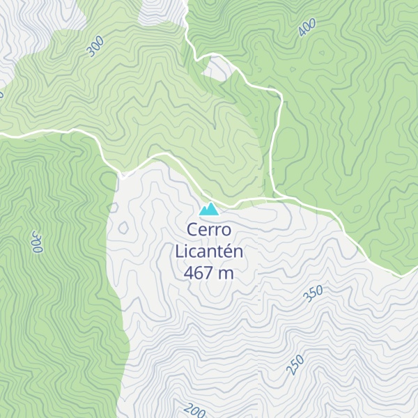 Map of Cerro Licantén