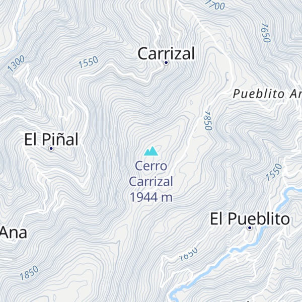 Map of Cerro Carrizal