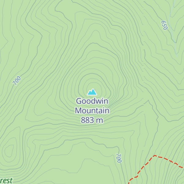 Map of Goodwin Mountain