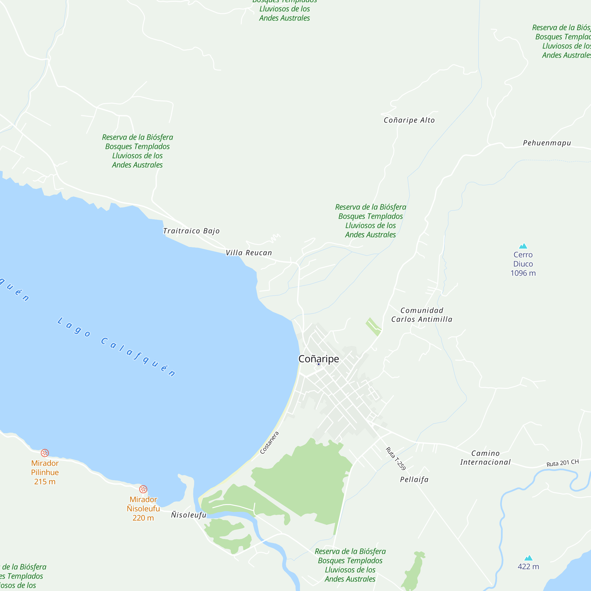 Cabañas Los Hualles map