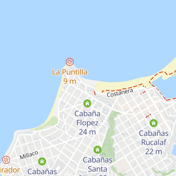 Map of Cabañas Santa Irene