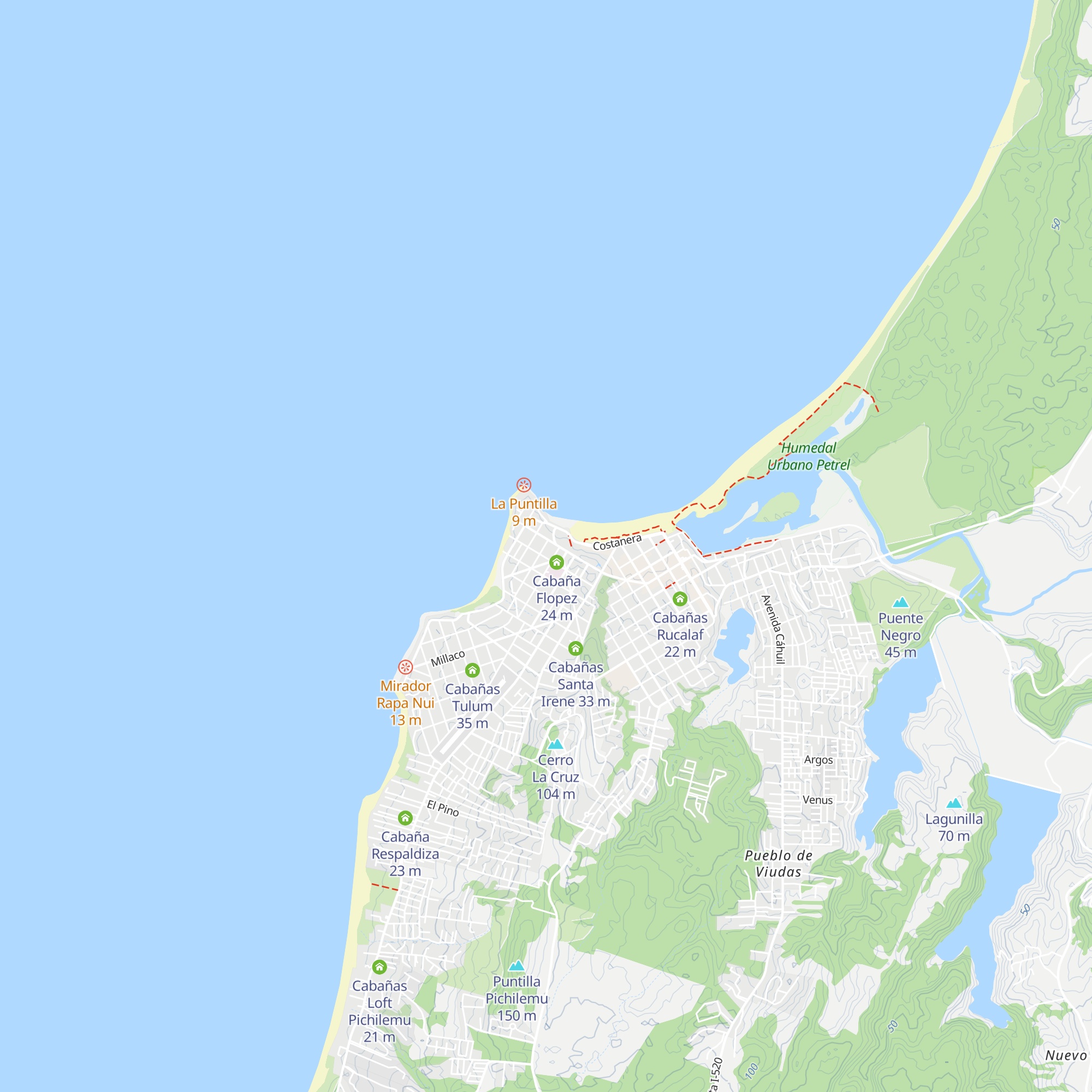 Cabañas el 5 map