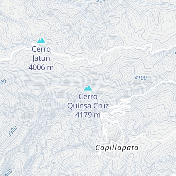 Map of Cerro Quinsa Cruz