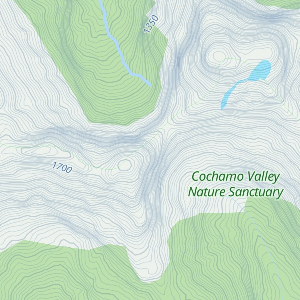 Map of Cerro Cuernos del Diablo