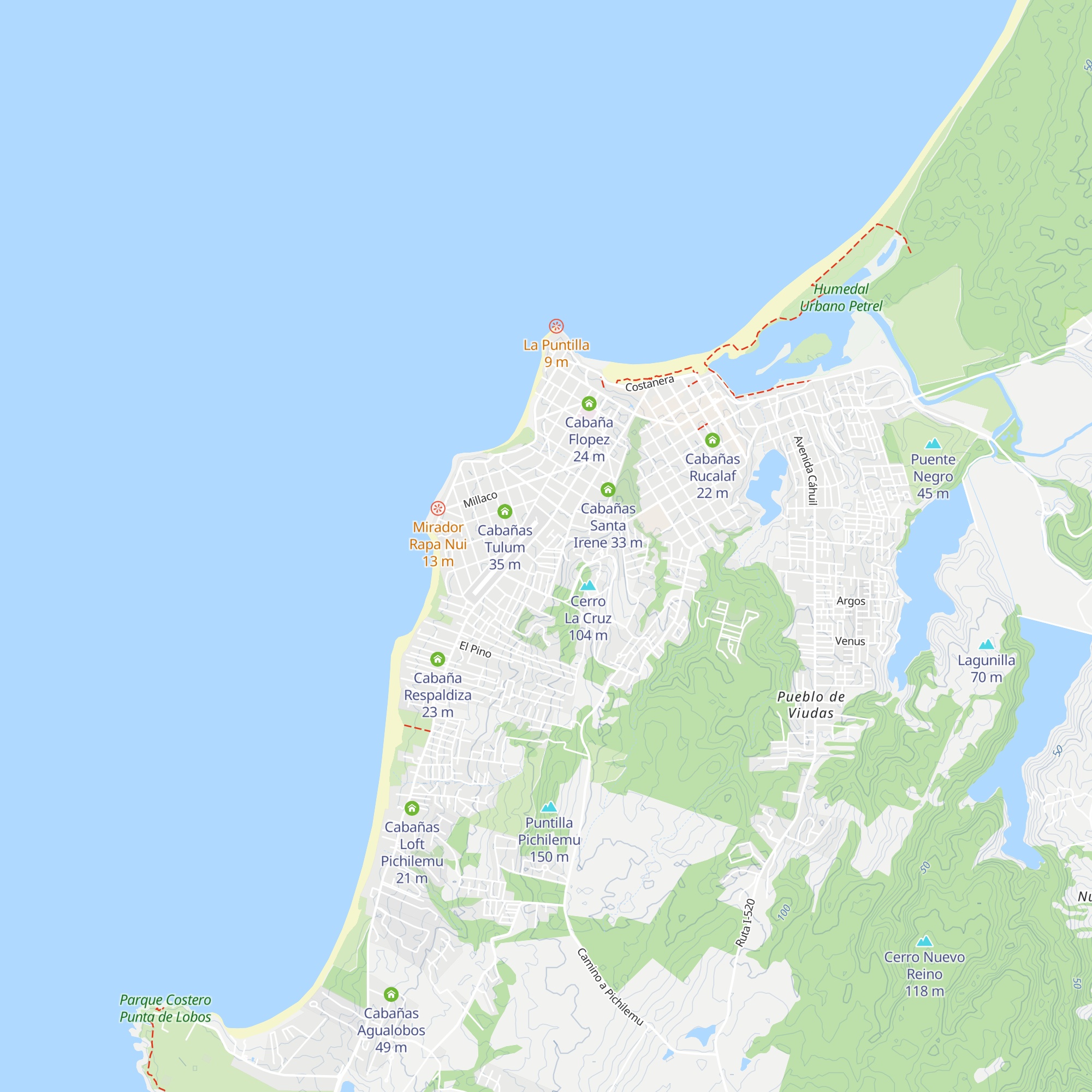 Cabaña Matus map