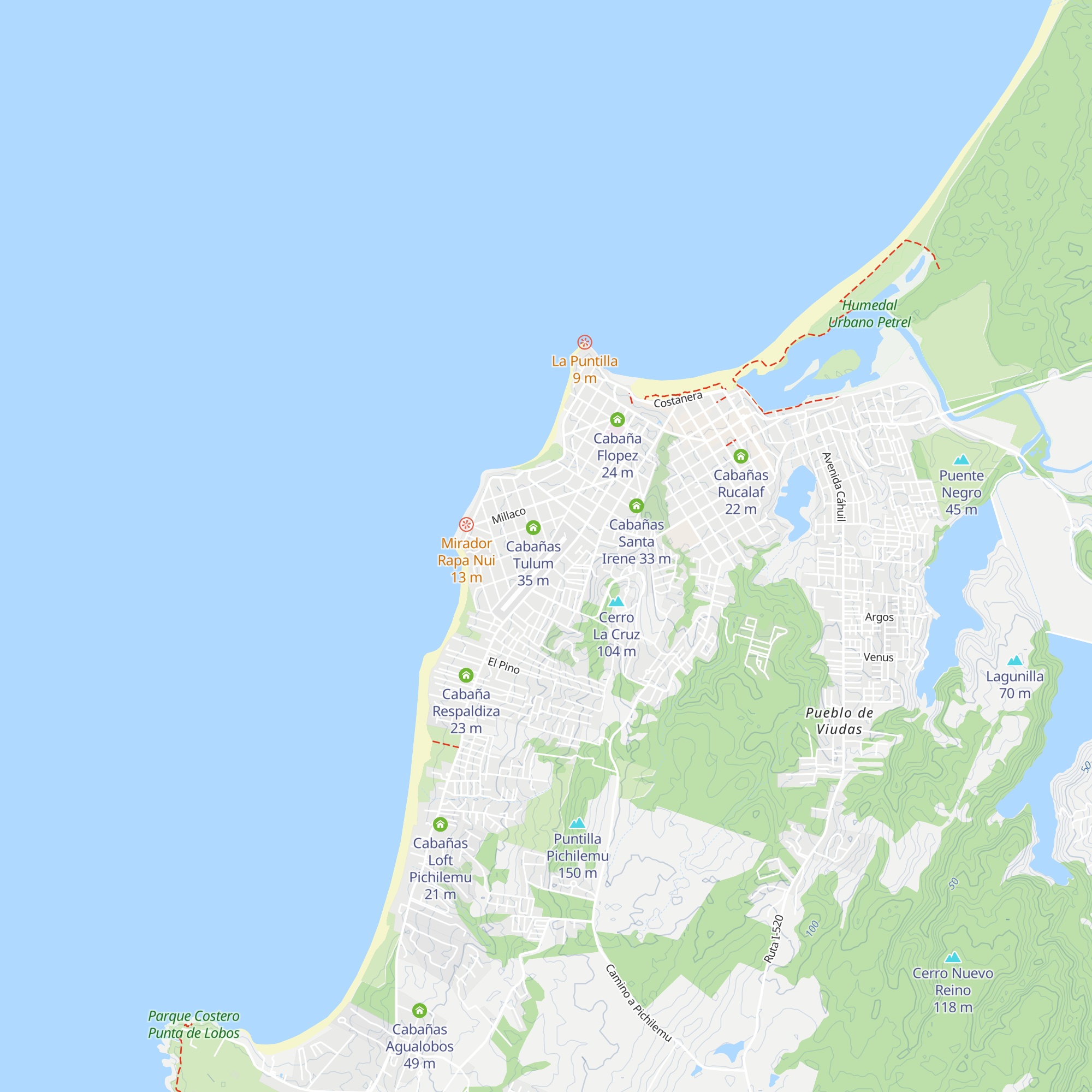 Cabaña Martínez map