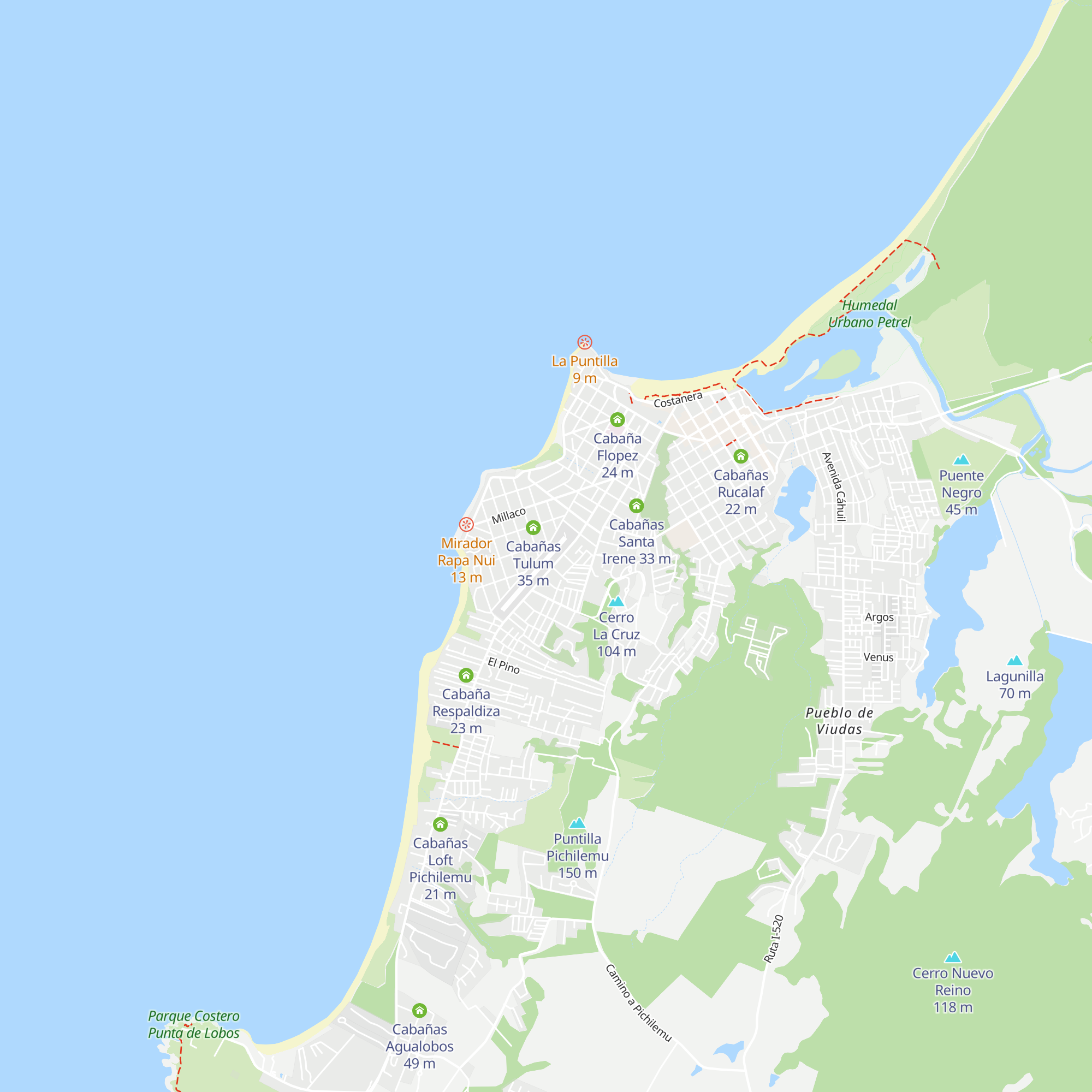 Cabaña Martínez map