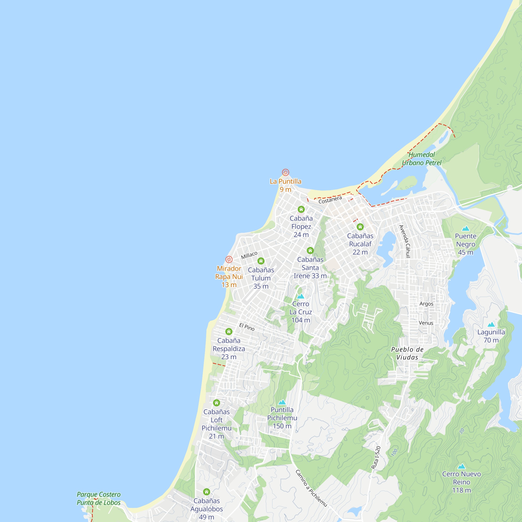 Cabañas Tulum map