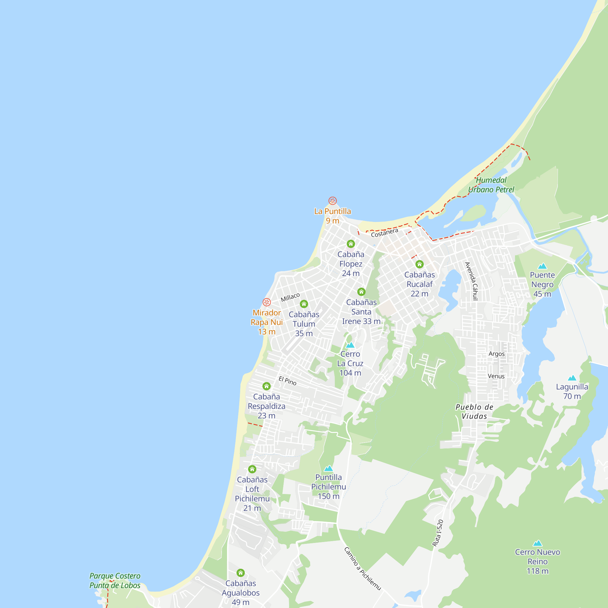 Cabañas Tulum map