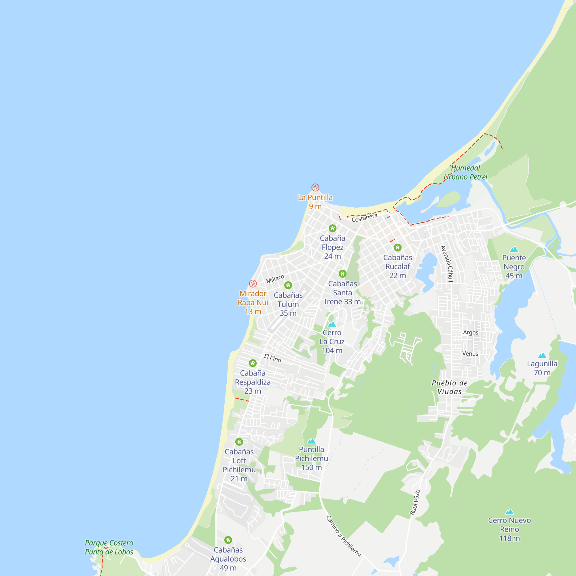 Cabaña José Fernández map