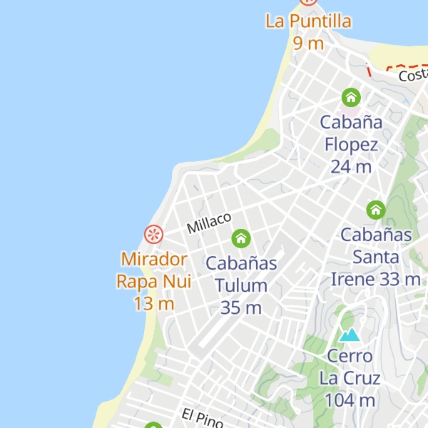 Map of Cabañas Margarita